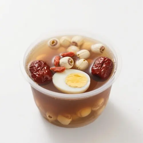 桑寄生蓮子紅棗蛋茶